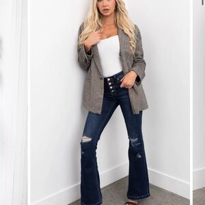 KanCan Mid rise Dark Flared Jeans